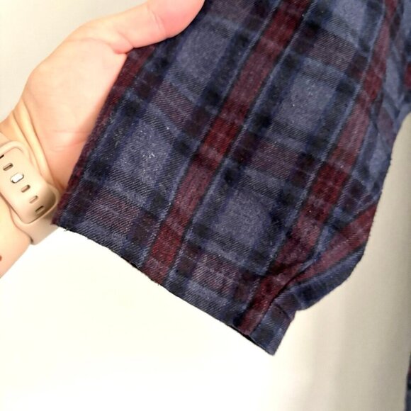 Frapbois Half Japanese Brand Blue and Red Plaid Long Sleeve Dress Women’s Size 1 - Picture 5 of 12